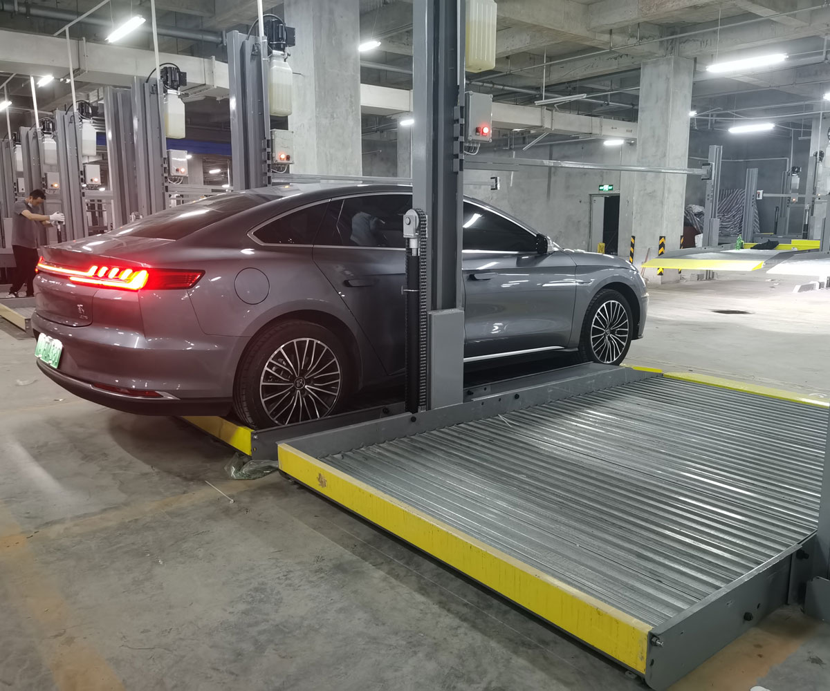 眉山雙層升降橫移機械立體車庫改造